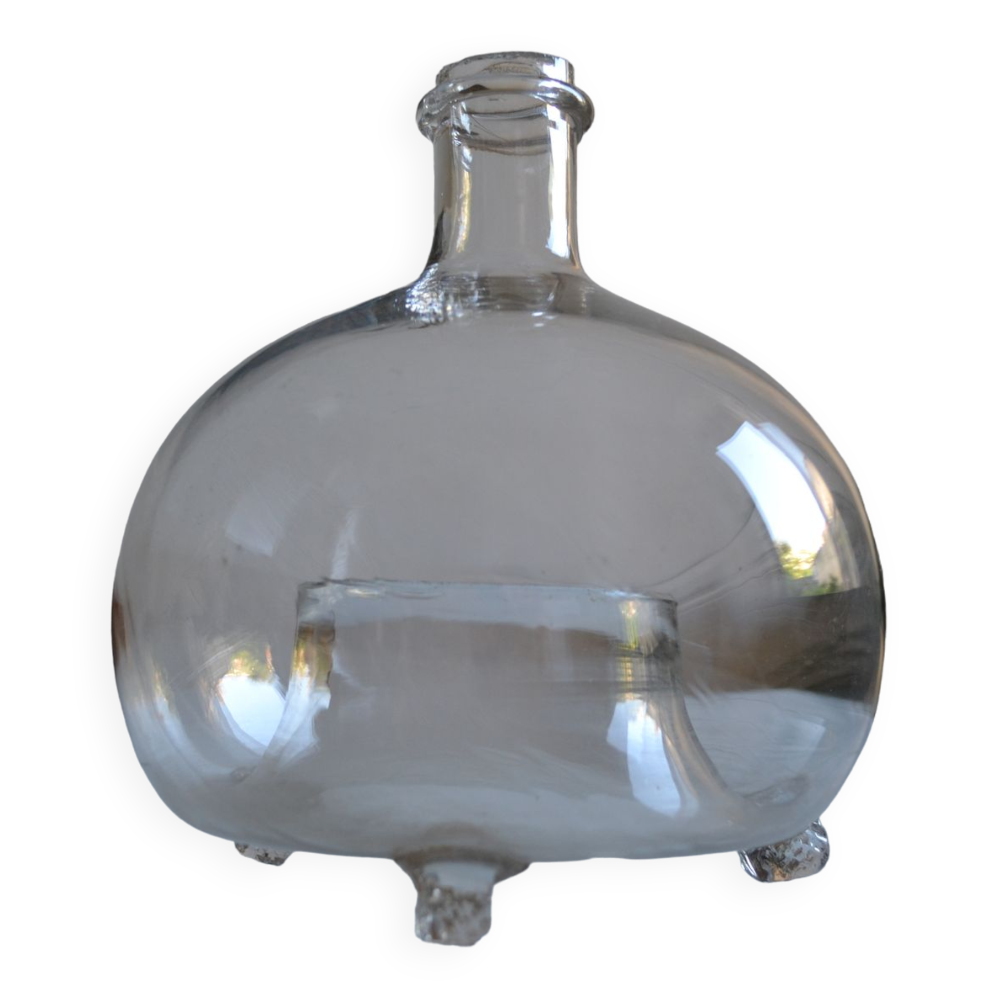 Glass trap blown 18th or 19th century