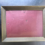 Vintage Gold colored Metal Picture Frame Large size 27 cm x 21 cm Convex glass
