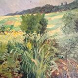 Tableau "Paysage de campagne" fin XIXème