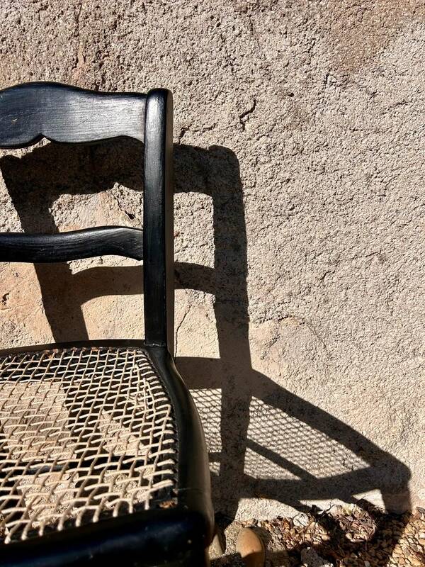 Small black antique chair
