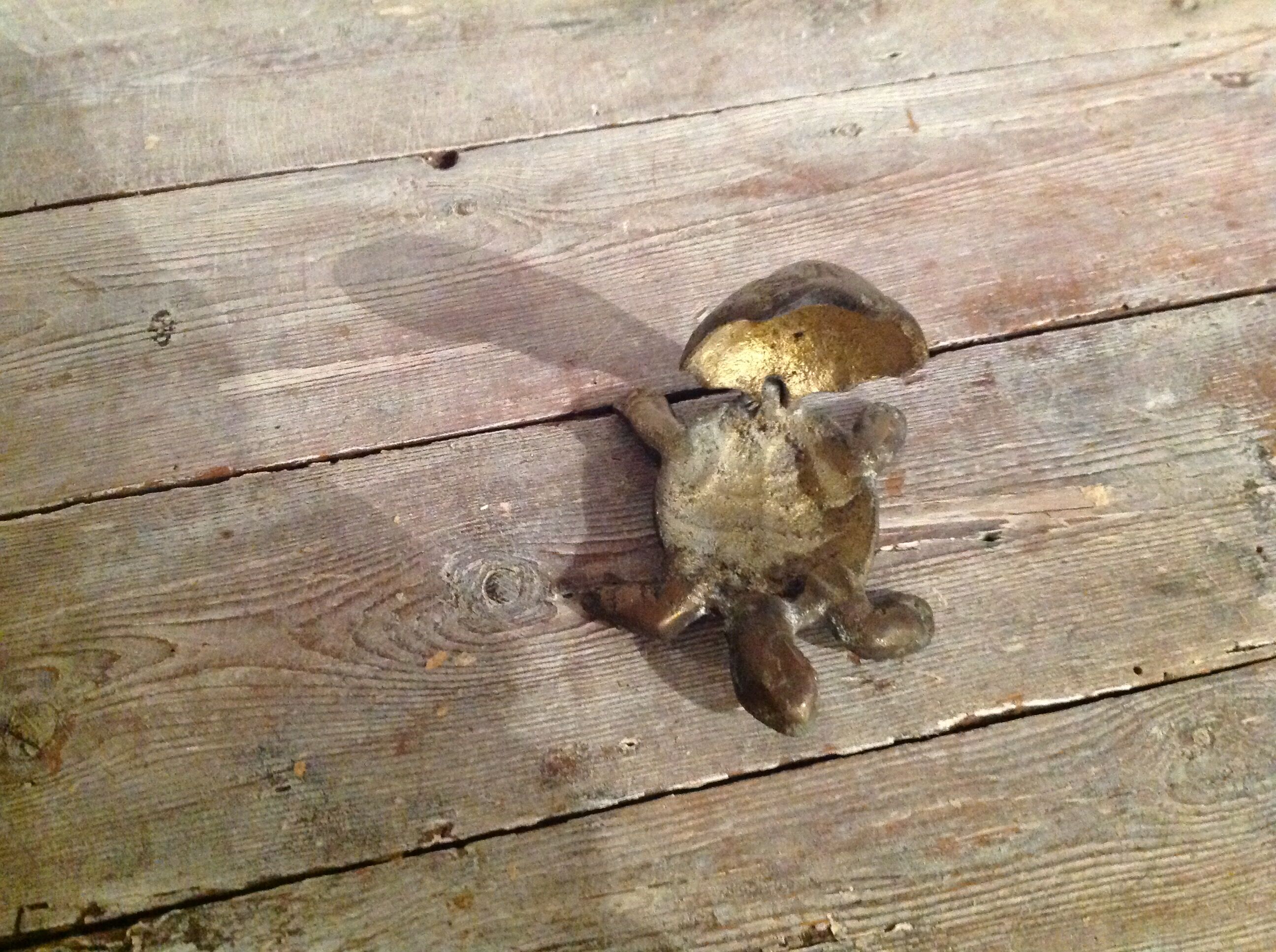 Brass turtle ashtray