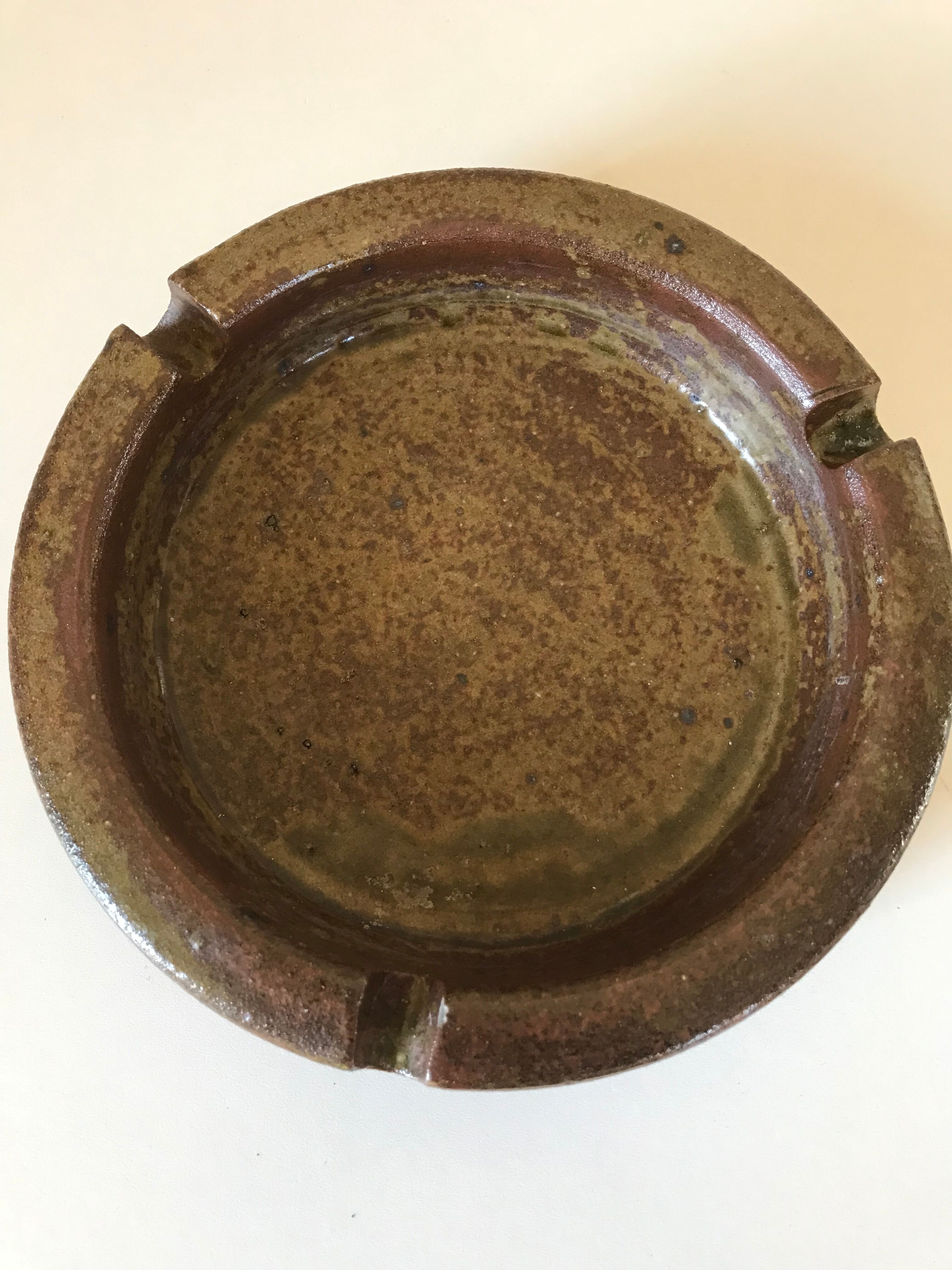 Ashtray in vintage stoneware 60s