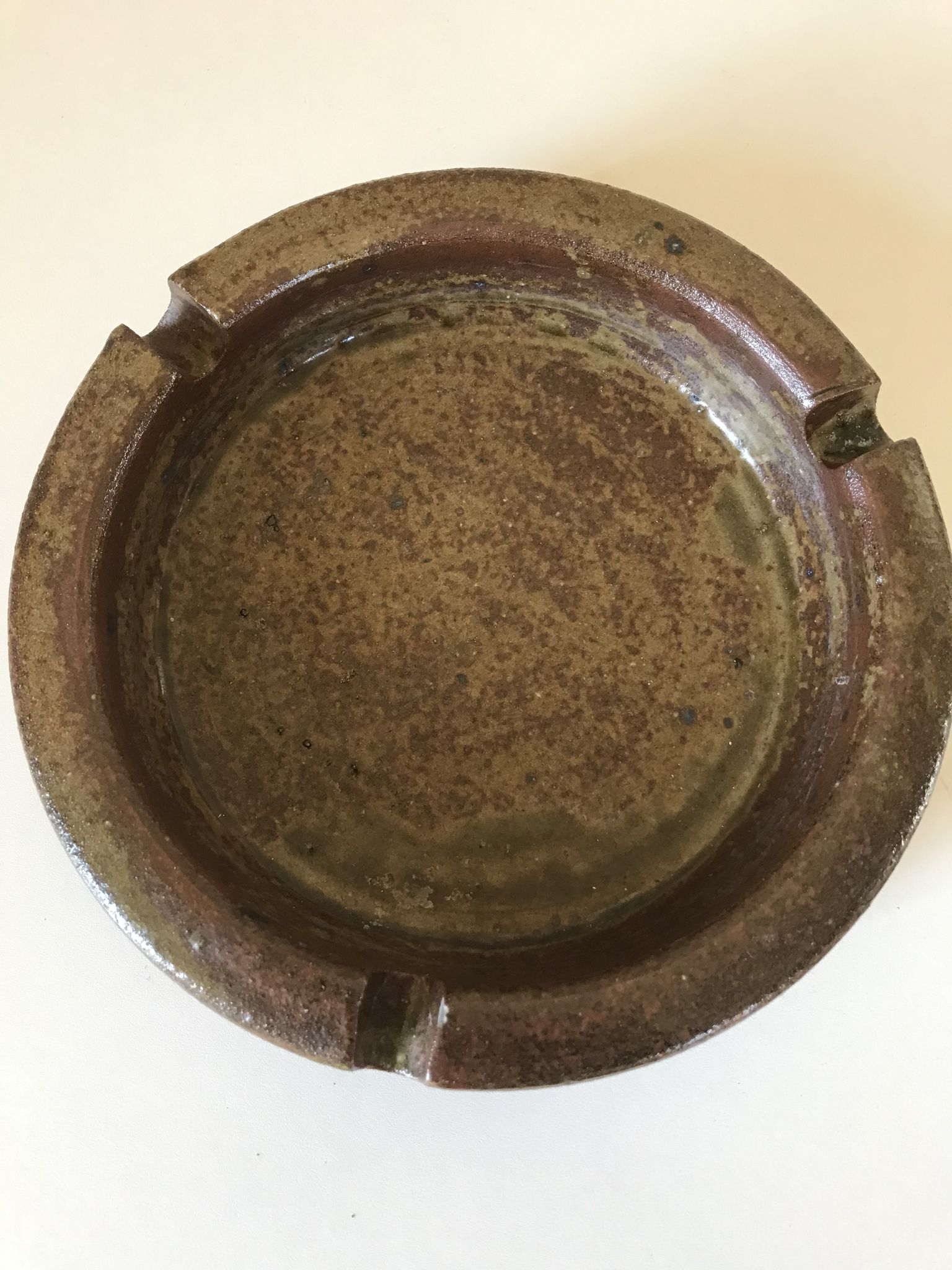 Ashtray in vintage stoneware 60s