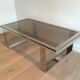 Chrome and brass designer coffee table. Attributed to Willy Rizzo