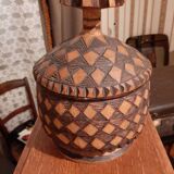 Carved wooden storage box
