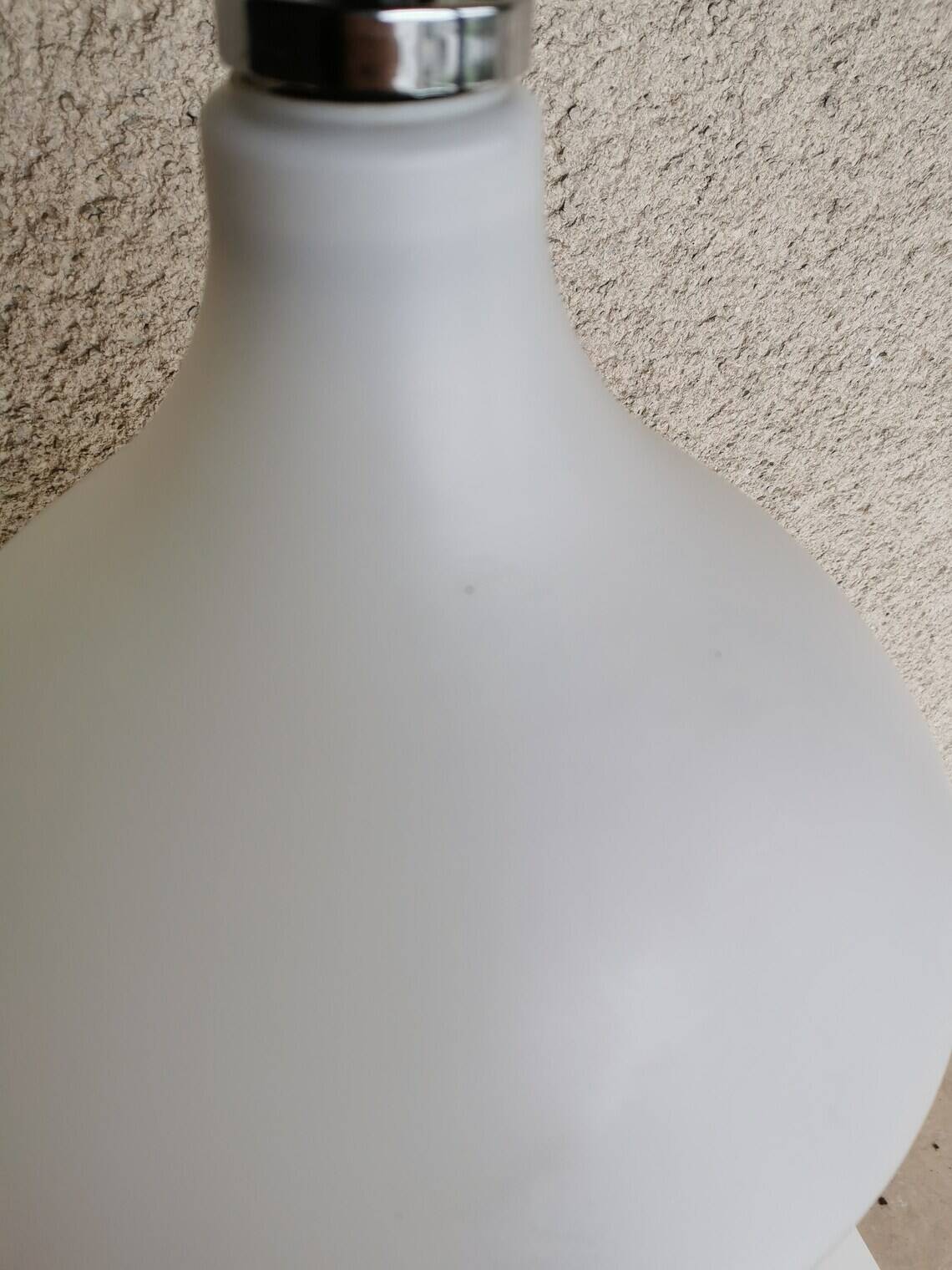 Vintage White Glass Pendant Lamp Ceiling Light Meblo Style Yugoslavia made