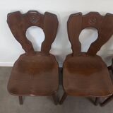 Set of 6 brutalist bistro chairs
