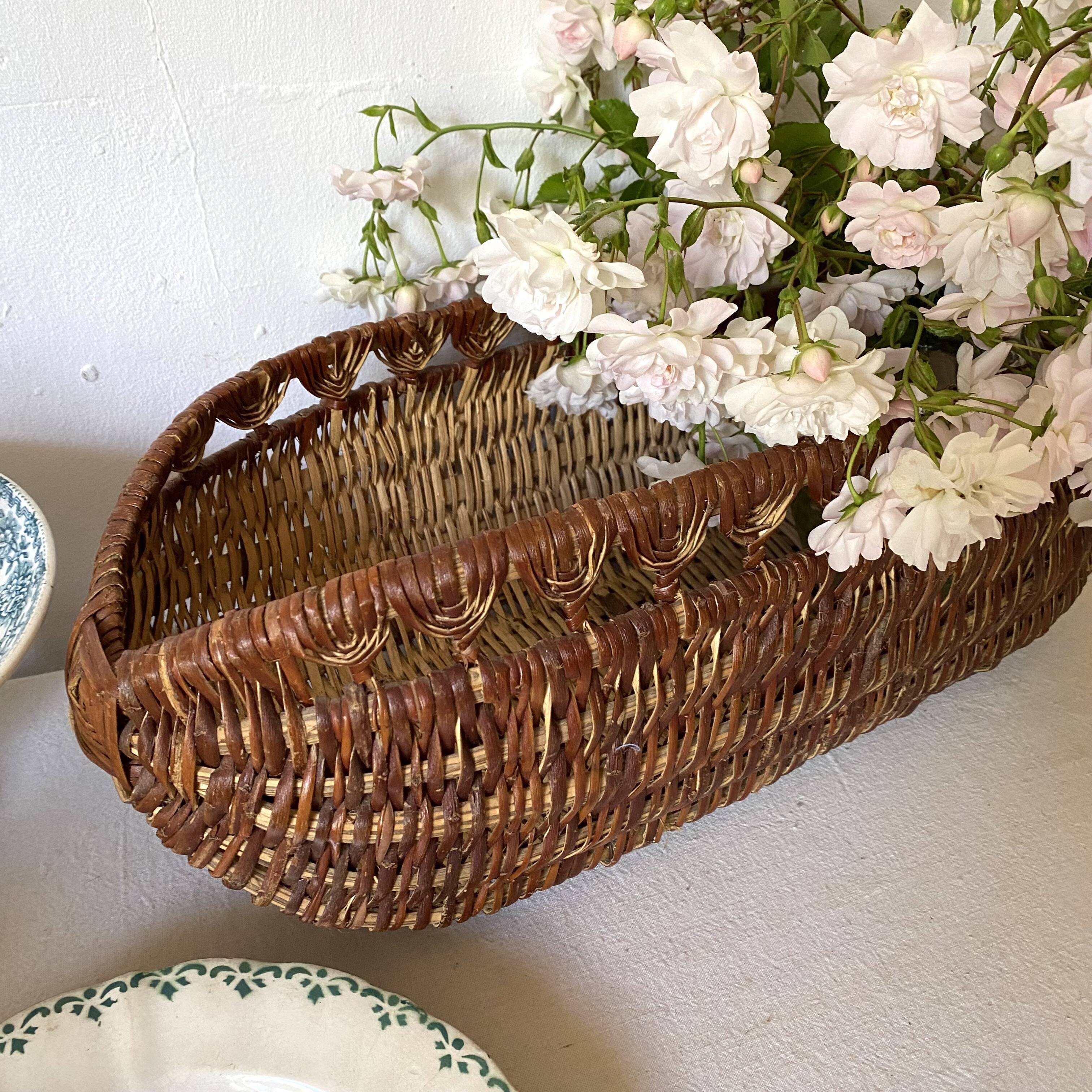 Basket, woven wicker basket