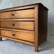 Small old wooden haberdashery chest of drawers, 3 drawers