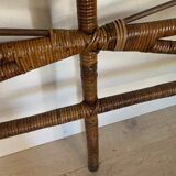 Vintage peacock rattan headboard 180 cm