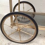 Vintage wheeled service in gilded metal