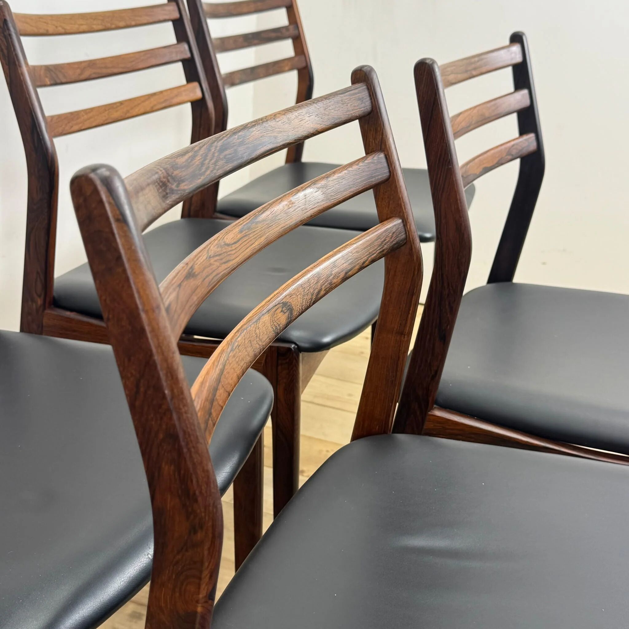 Ensemble de six chaises par Vestervig Erikson, années 1960