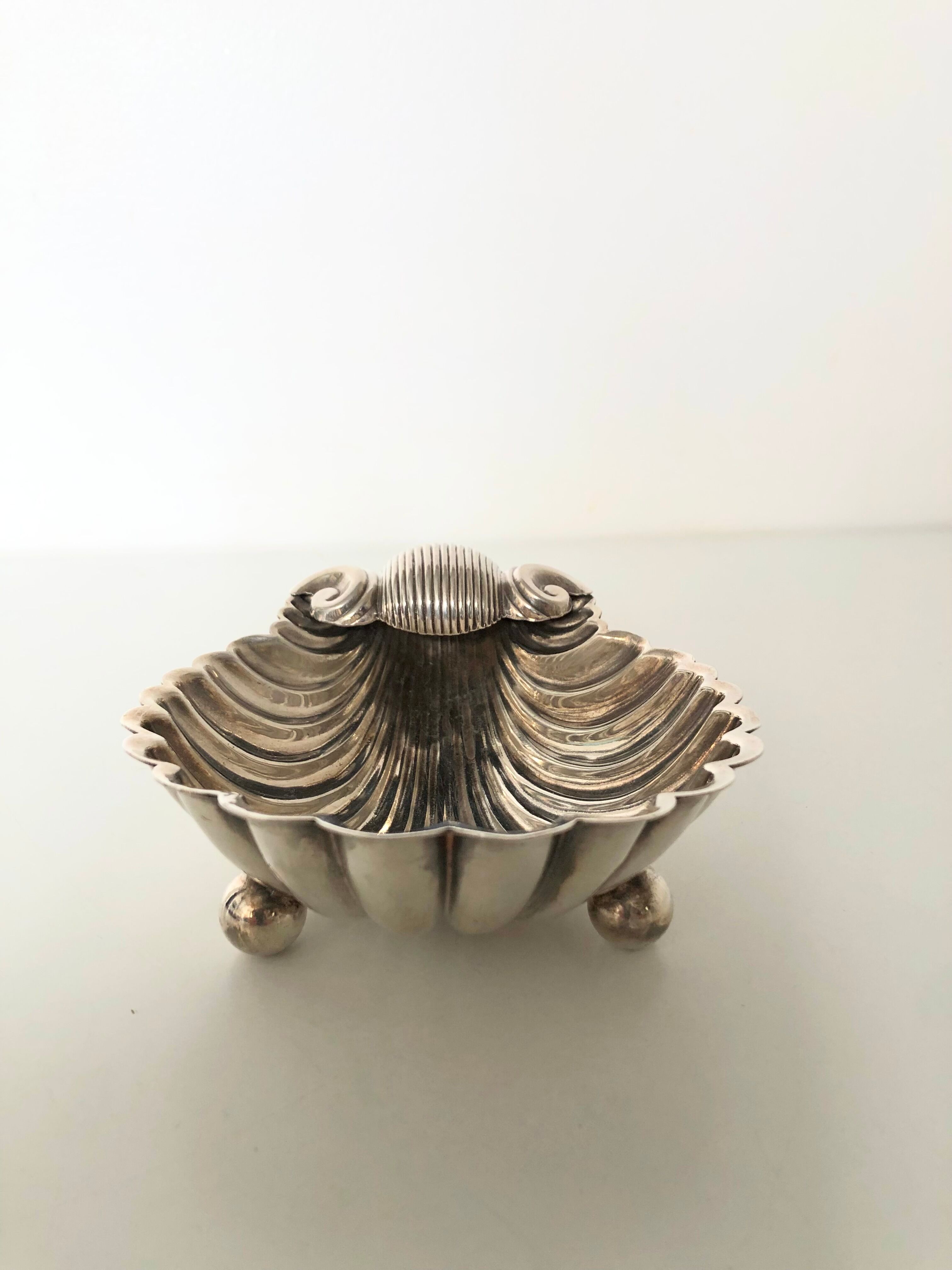 Silver metal shell cut