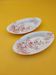 2 dishes Choisy le Roi Avellan Boulenger ironstone red floral decoration
