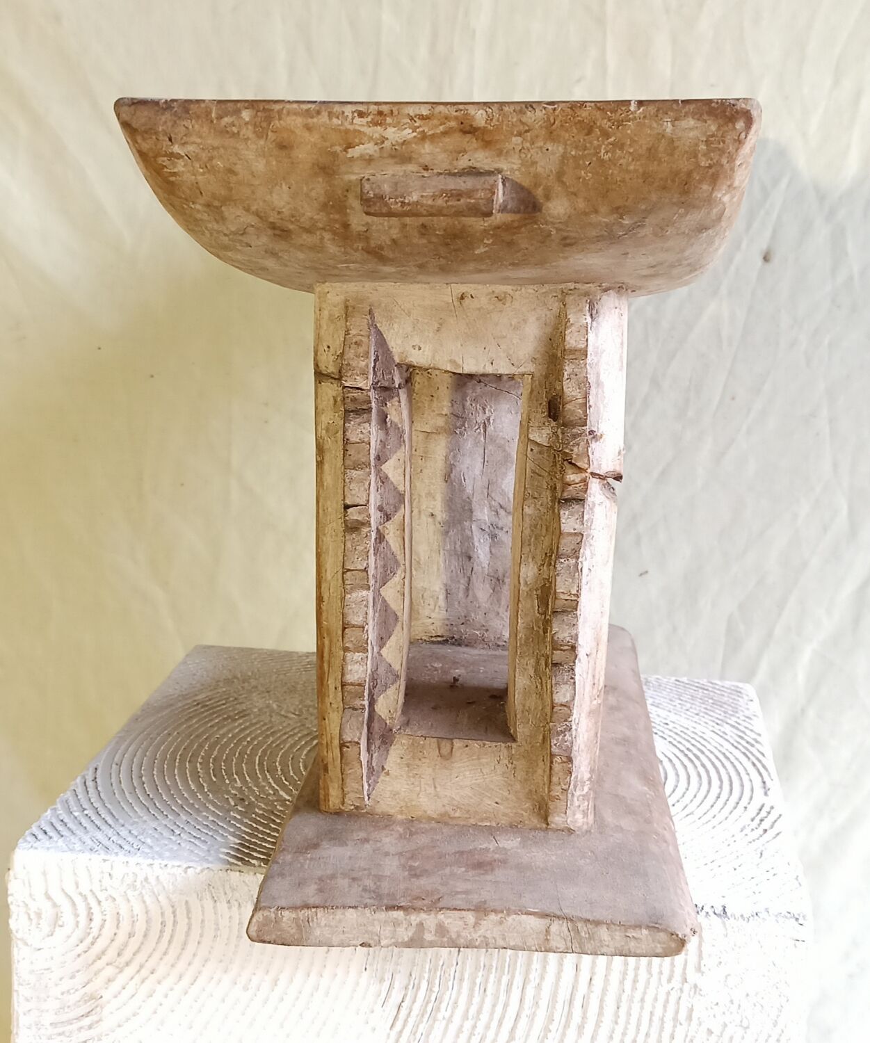 Antique wooden stool african art ashanti from ghana