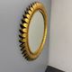 Midcentury bohemian Hollywood Regency Spanish gilt metal sun mirror, 1960s