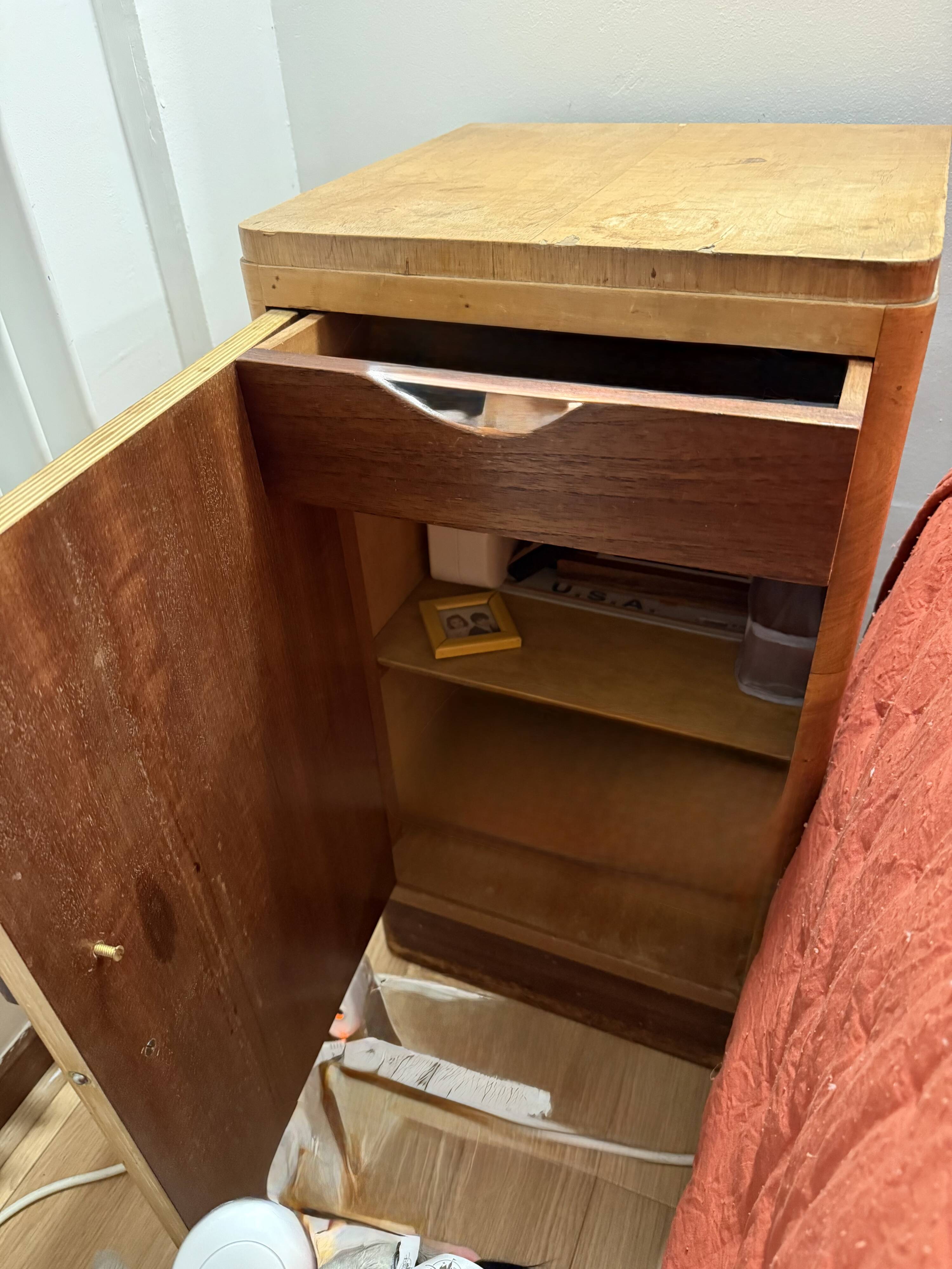 Set of two bedside tables from the 1940s.