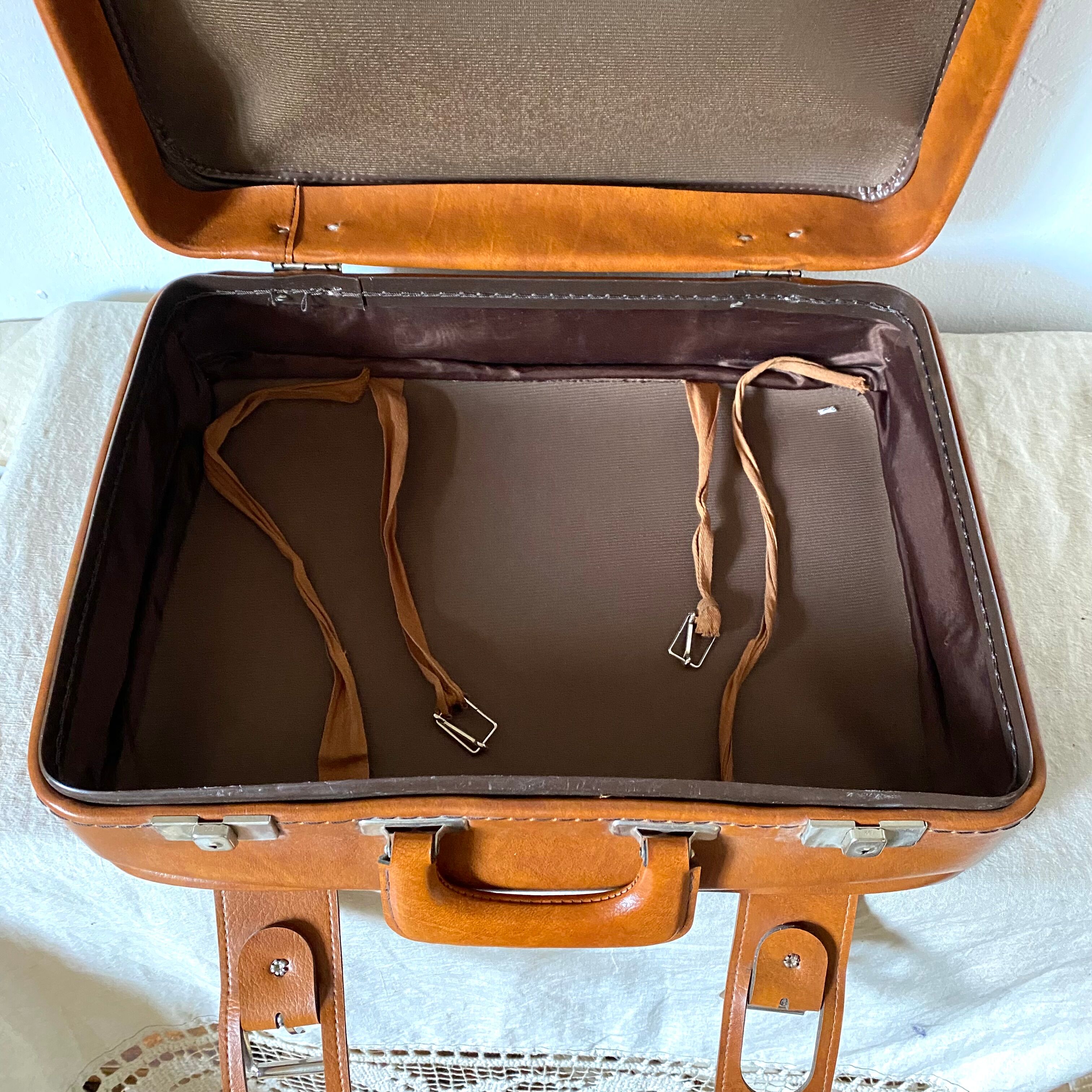 Vintage imitation leather suitcase