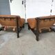 Pair Of Scandinavian Armchairs By Carl Straub Leather Circa1960