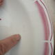 6 hollow plates art deco red flowers badonviller