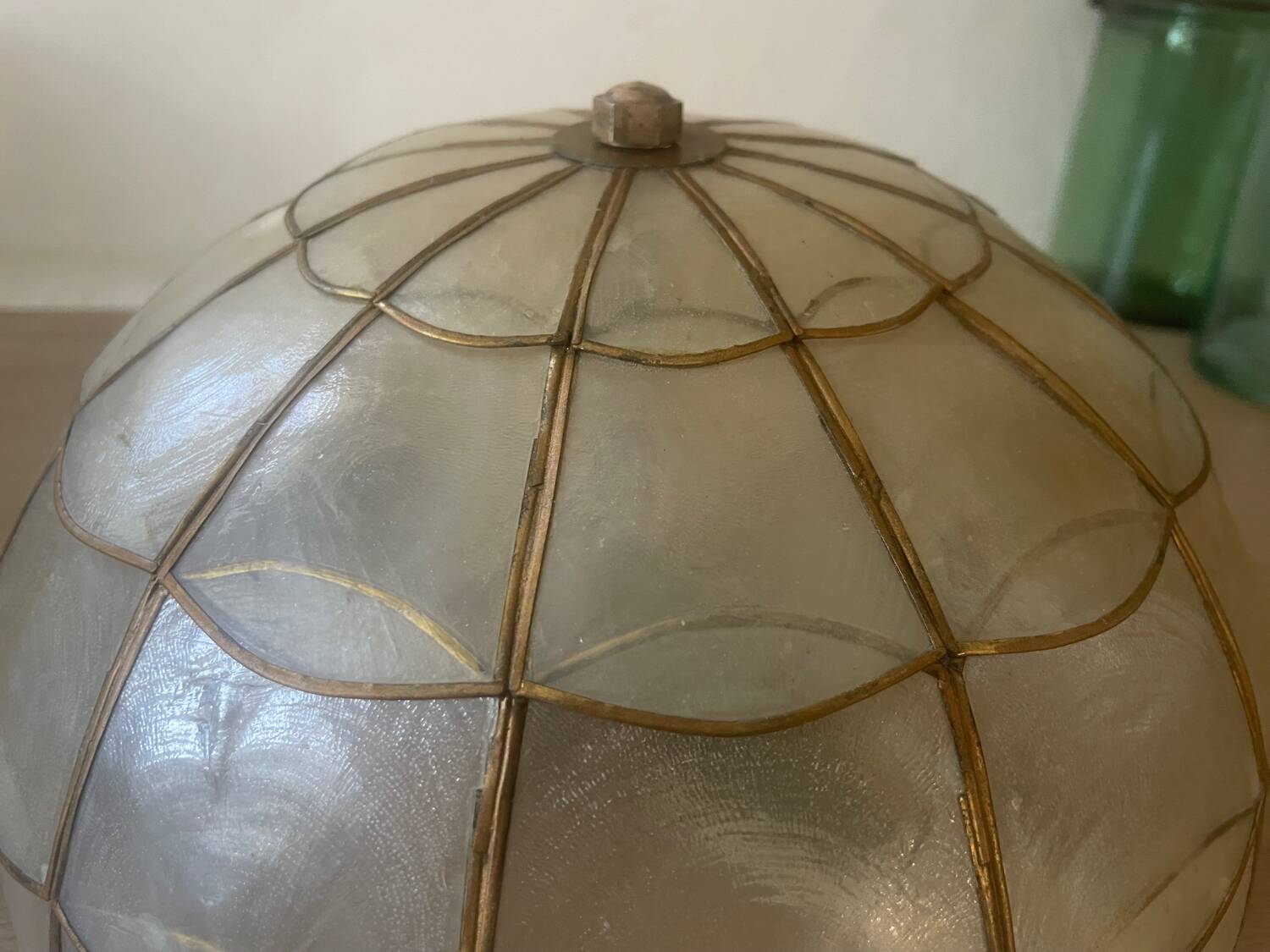 Vintage mother-of-pearl ceiling light