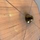 Vintage stand lamp / floor lamp with teak base