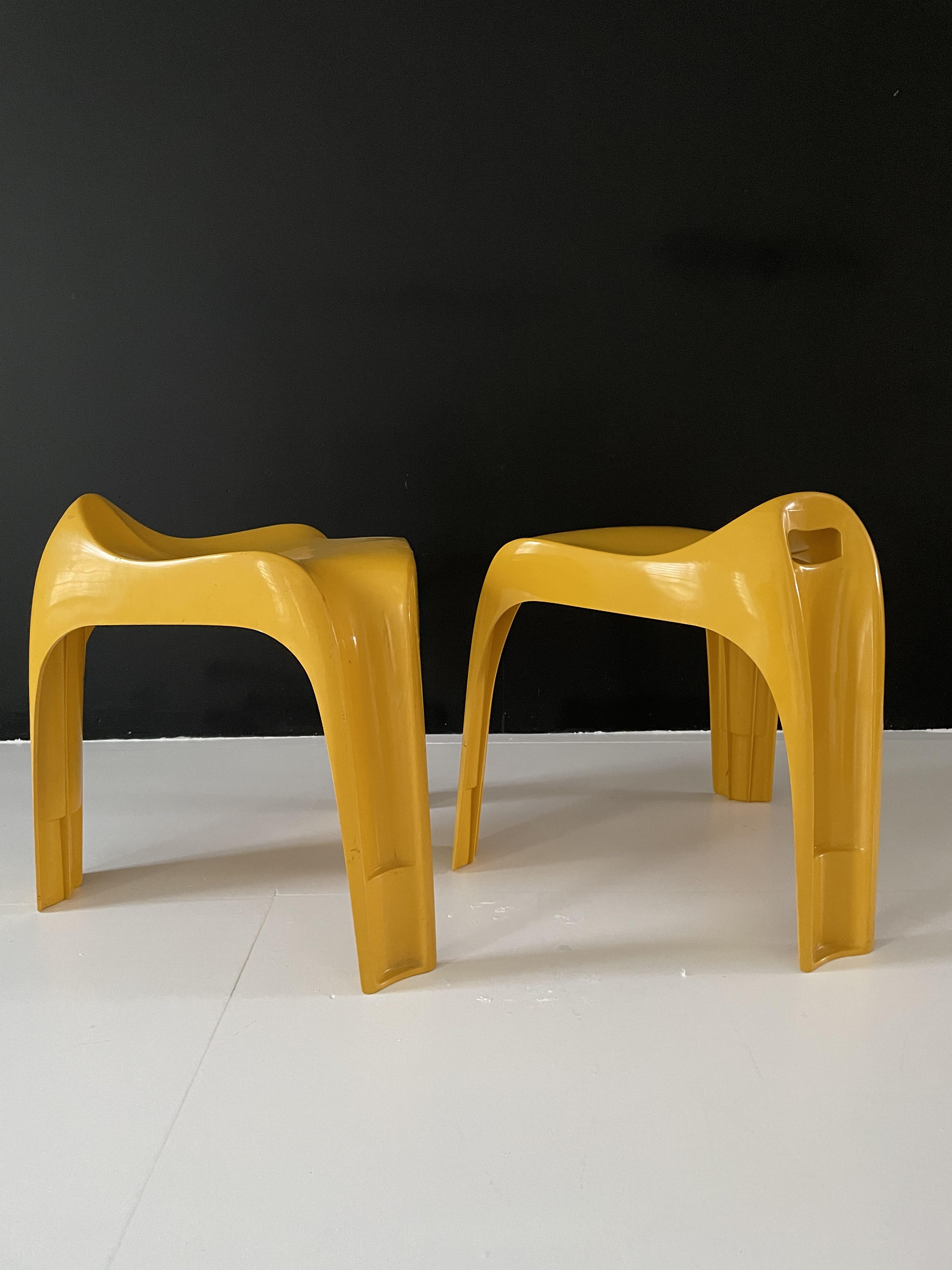 Pair of stools by alexeander begge for casala, 1970
