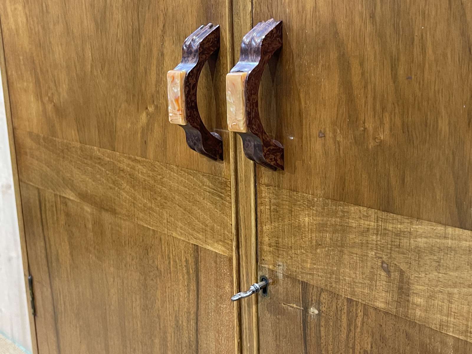 English student wardrobe made of walnut from the 1930s