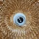 Vintage rattan flower pendant