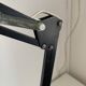 Lampe vintage 1970 d'architecte Twist noire bureau - 70 cm