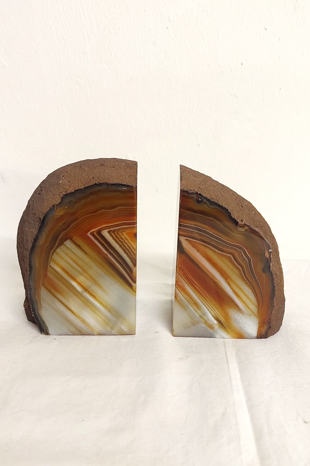 Onyx bookends. Spain, 1980s.