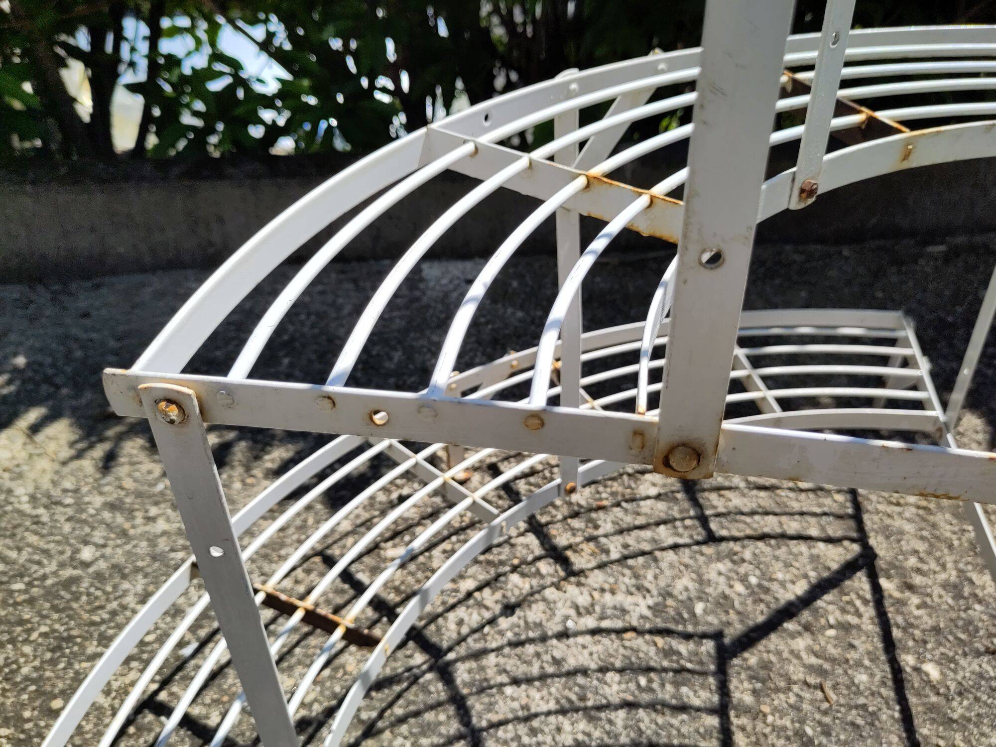 Old metal plant holder