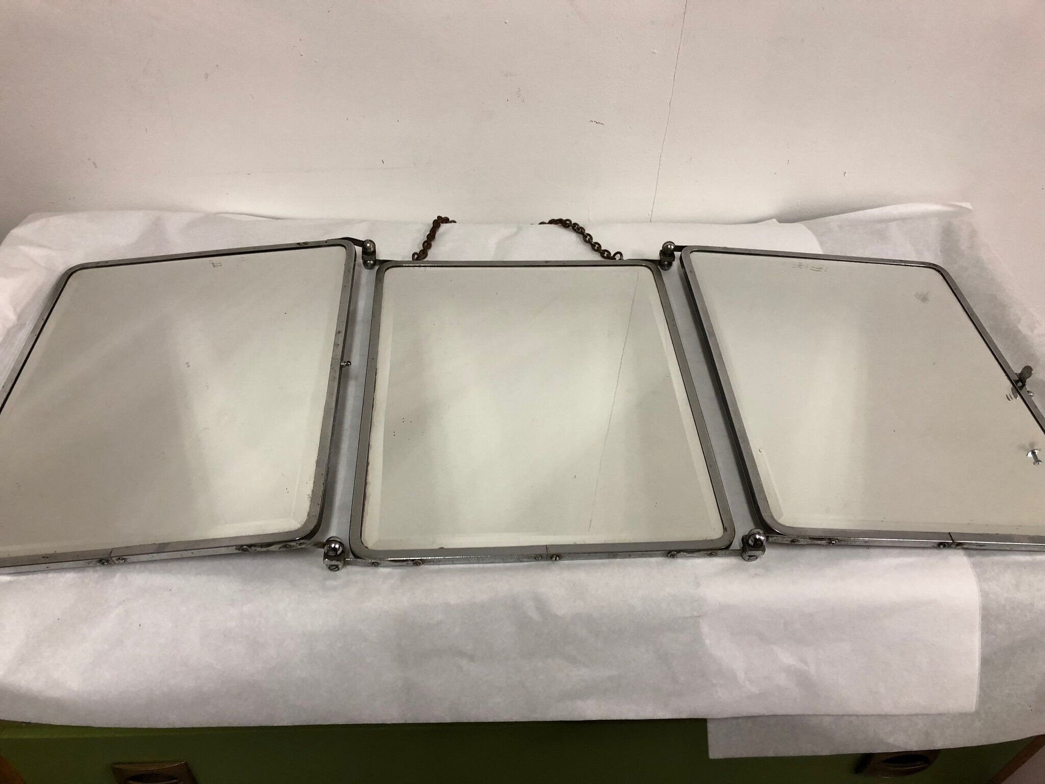 Miroir de barbier vintage 26x31cm