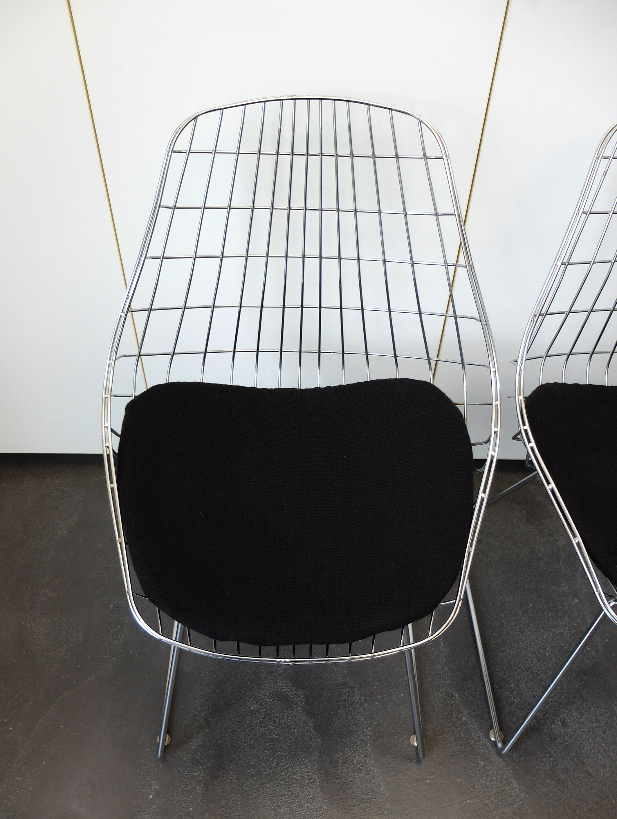 Four vintage SM05 chairs chromed by Cees Braakman for Pastoe, 1960-70