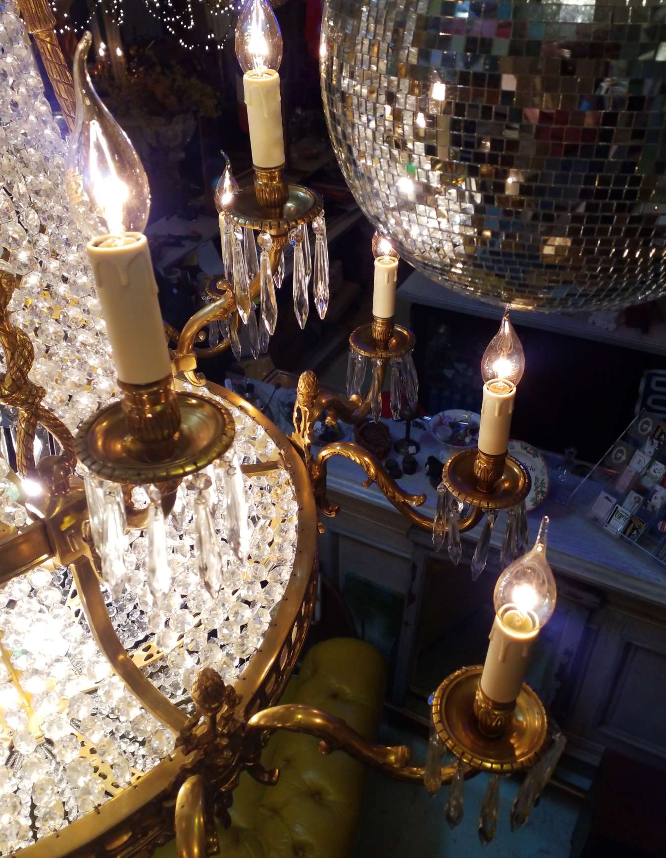 Chandelier with tassels