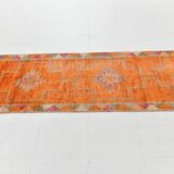 3x10 Pumpink Orange Vintage Runner Rug, 85x318Cm SK 22939