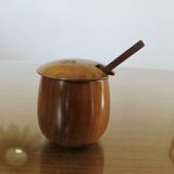 Scandinavian server, salt, pepper, mustard in teak 1960-70