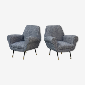 Pair of armchairs by Gigi Radice for Minotti