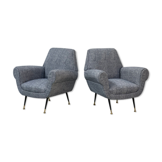 Pair of armchairs by Gigi Radice for Minotti