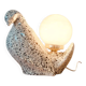 "Colombe" bird lamp in speckled ceramic, 1970