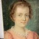 Pastel XIX portrait d'une jeune femme