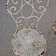 Lot de 4 chaises de jardin en fer forgé ancien