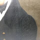 Signed painting, portrait of a gentleman with a book and an earring: 19th century