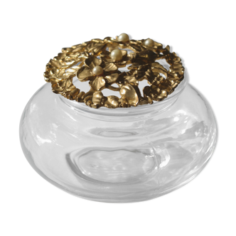 Boite à bijoux verre et laiton