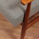Grey wool armchair, 1960