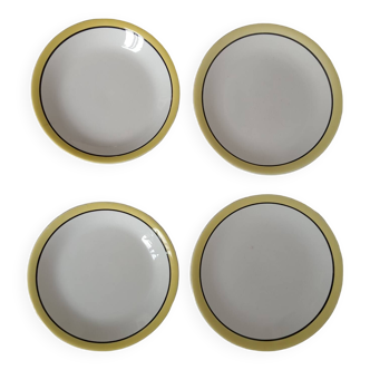 4 assiettes (2 creuses 2 plates)