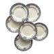 6 ironstone dinner plates “Diderot” Longwy