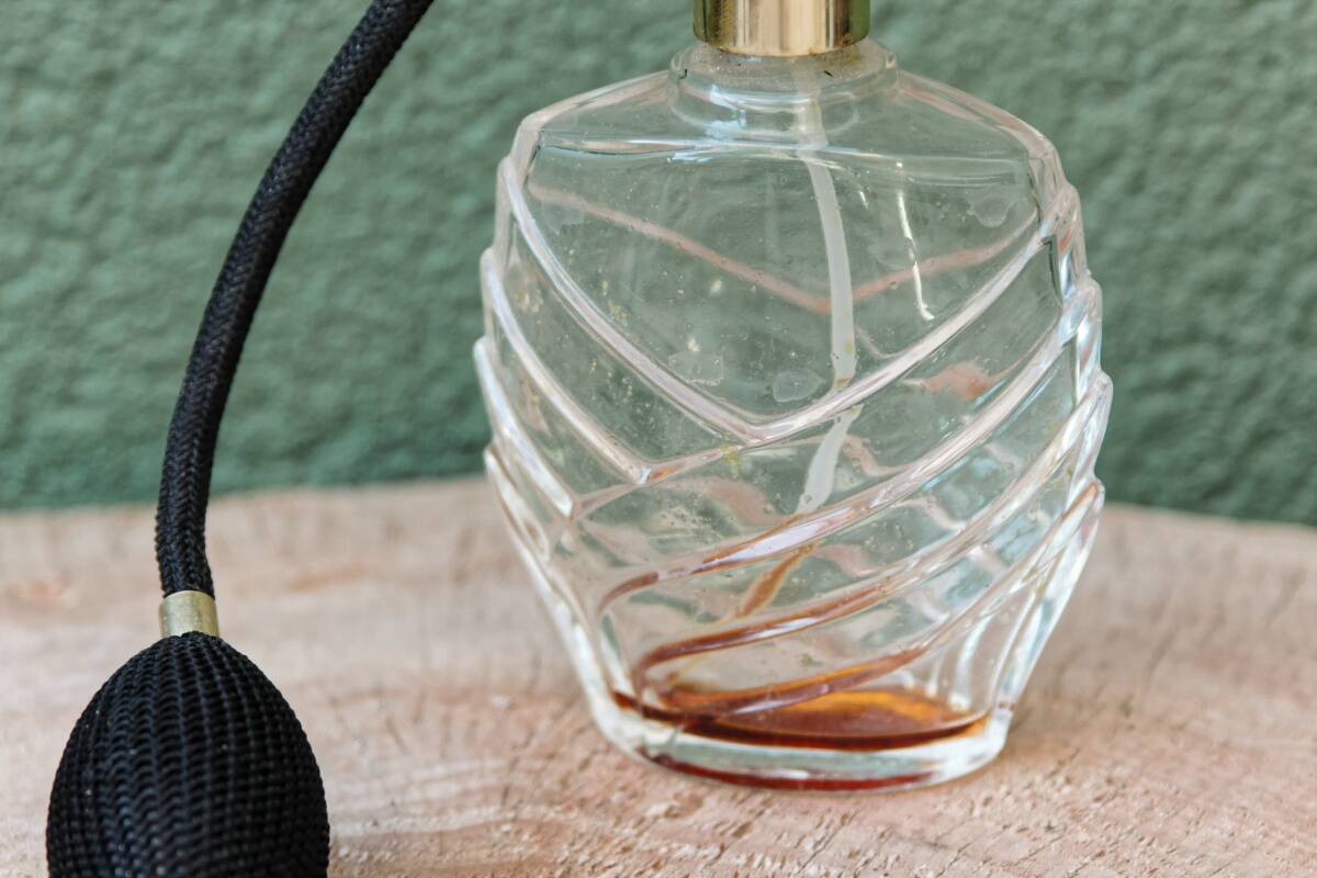 Set of 5 old glass perfume sprays