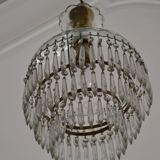 Vintage chandelier entirely made of crystal