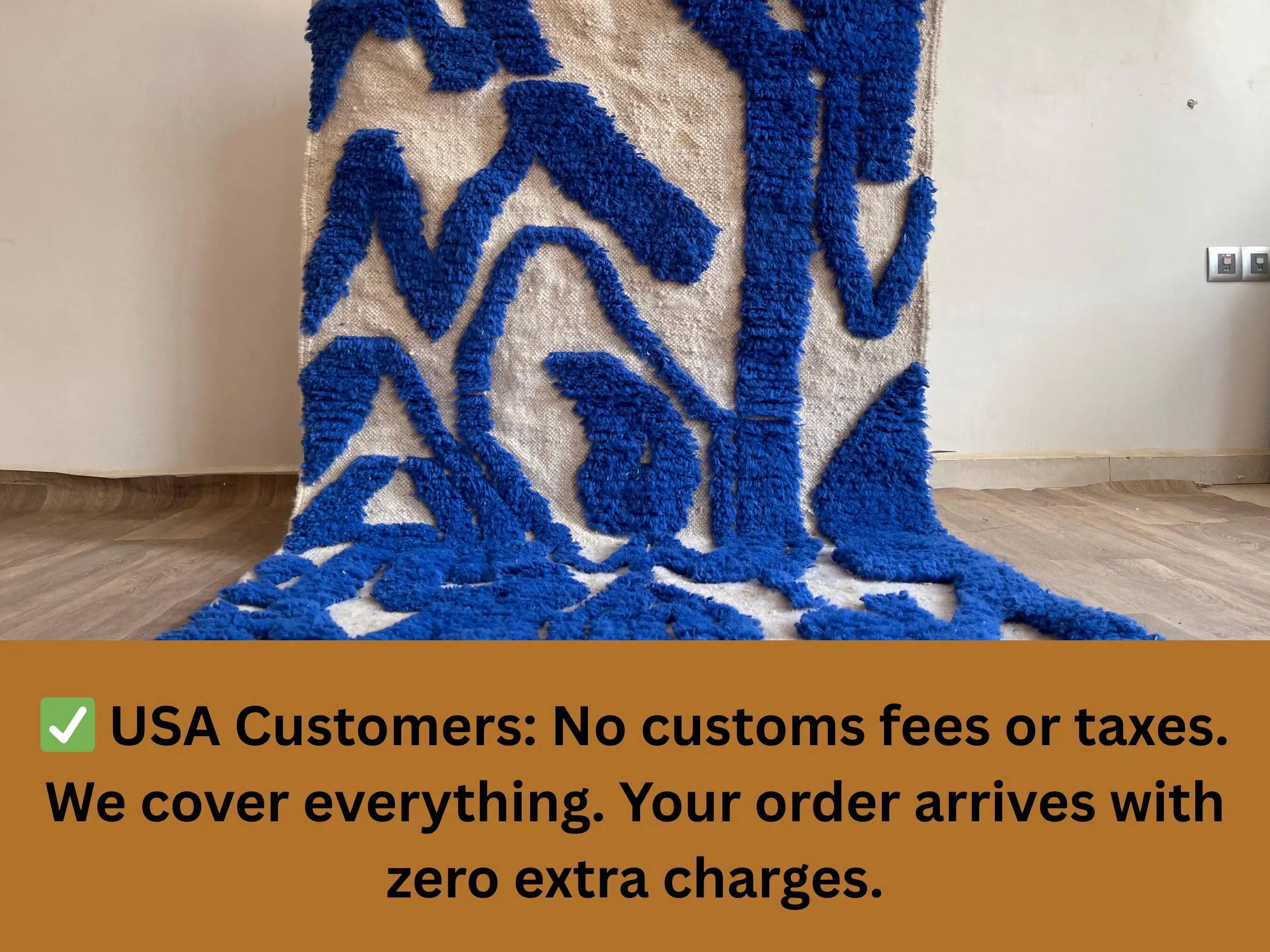 Natural wool rug 2.5 x 1.5 m